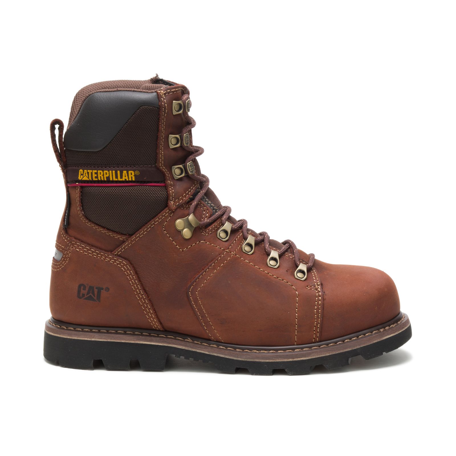 Caterpillar Boots Sale - Caterpillar Alaska 2.0 8" Waterproof Thinsulate™ Steel Toe Mens Steel Toe Boots Brown (645837-BQN)